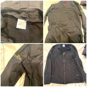 Kastel Denmark black track/lightweight zip up horse riding jacket. Size medium.